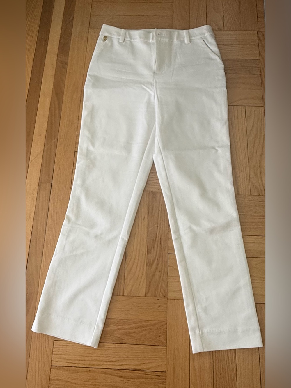 Lilly Pulitzer White Straight-Leg Pants